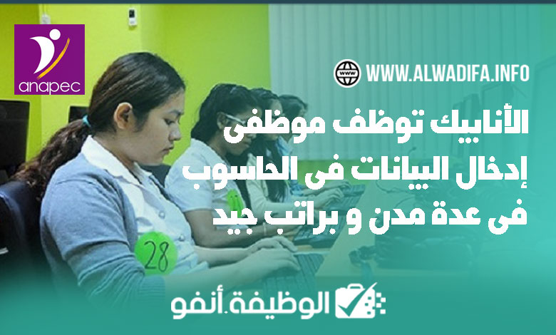 Alwadifa info فرص توظيف موظفي إدخال البيانات في الحاسوب في عدة مدن و براتب ممتاز