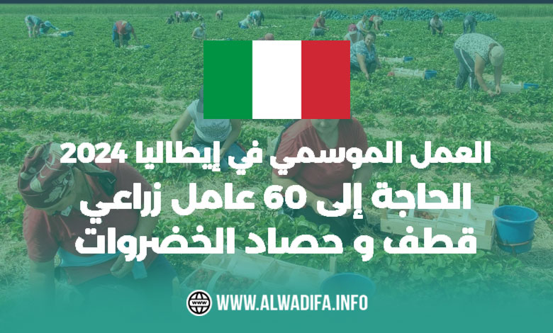 Alwadifa info 60 وظيفة زراعية متاحة الآن في إيطاليا انطلق نحو مستقبل مهني مشرق