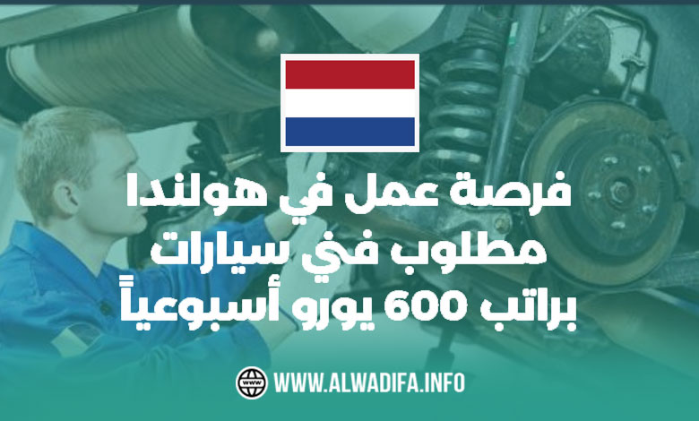 Alwadifa info العمل في هولندا مطلوب فني سيارات براتب 600 يورو أسبوعياً